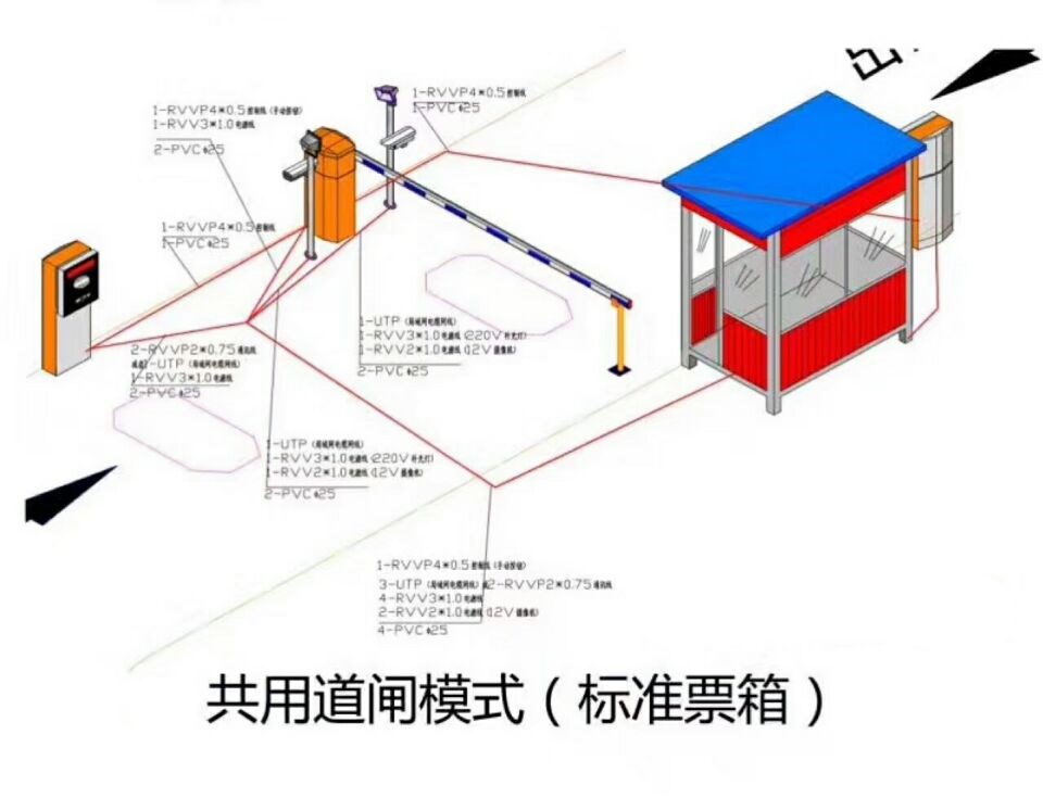 泰兴市单通道模式停车系统